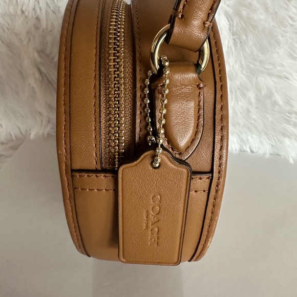 Coach Brown Leather Circle Crossbody Bag - Picture 6 of 10